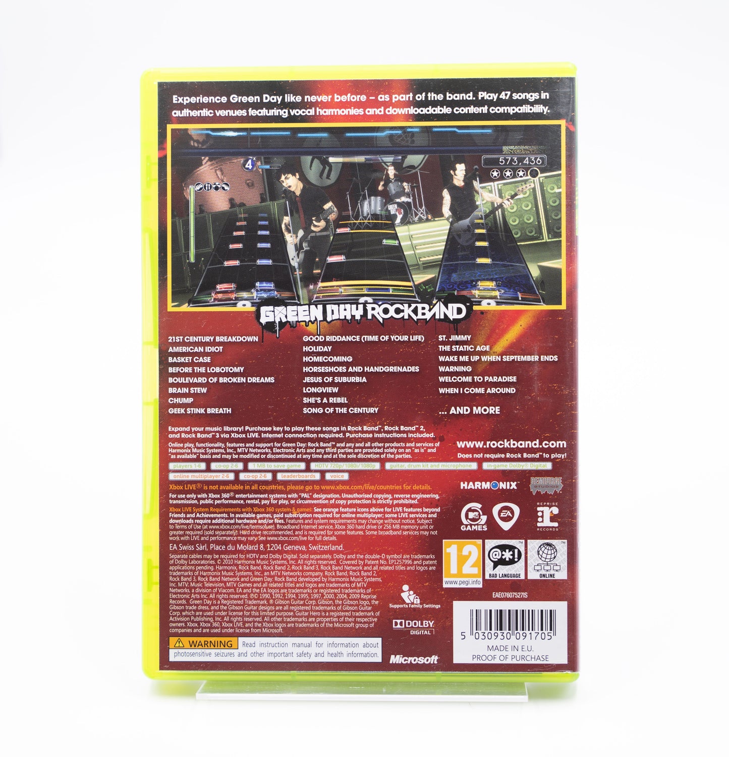 Xbox 360: Green Day Rockband - Xbox 360