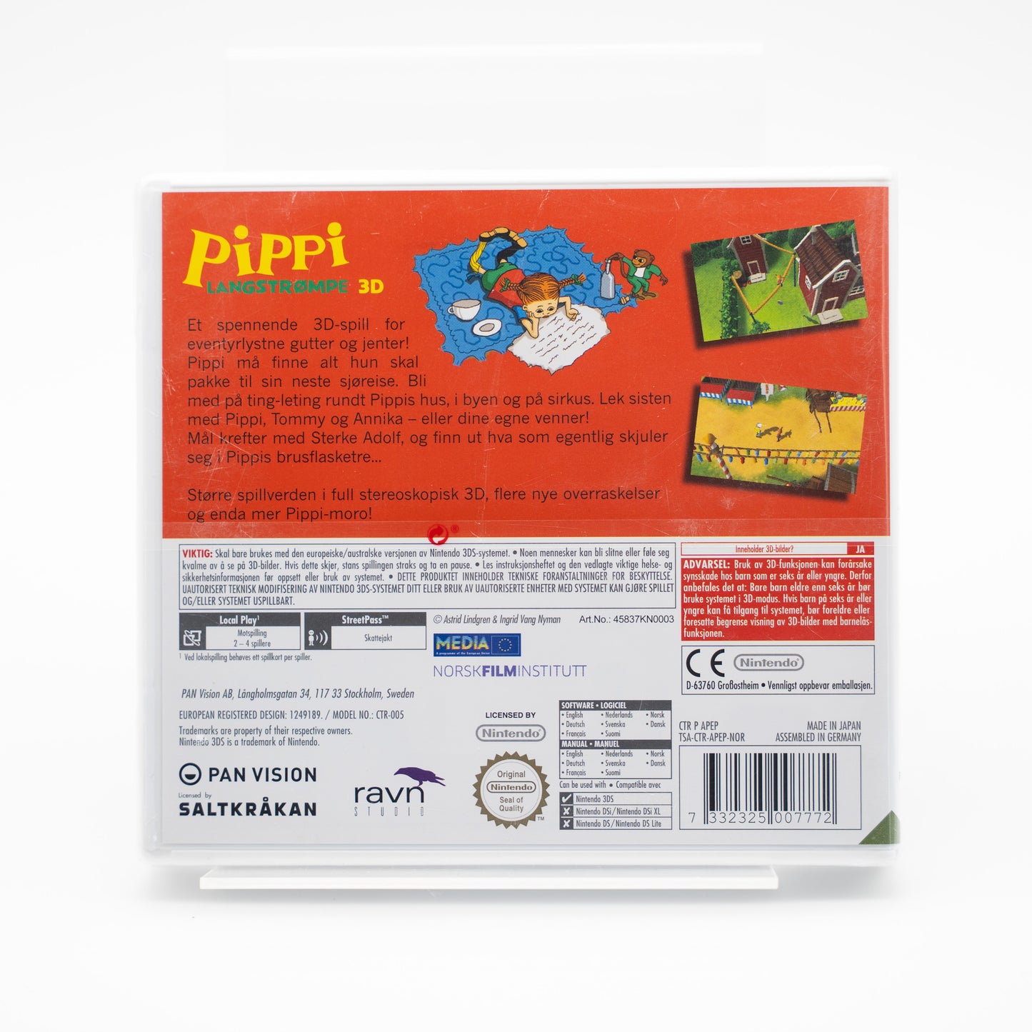 Pippi Langstrømpe 3D (forseglet) - Nintendo 3DS