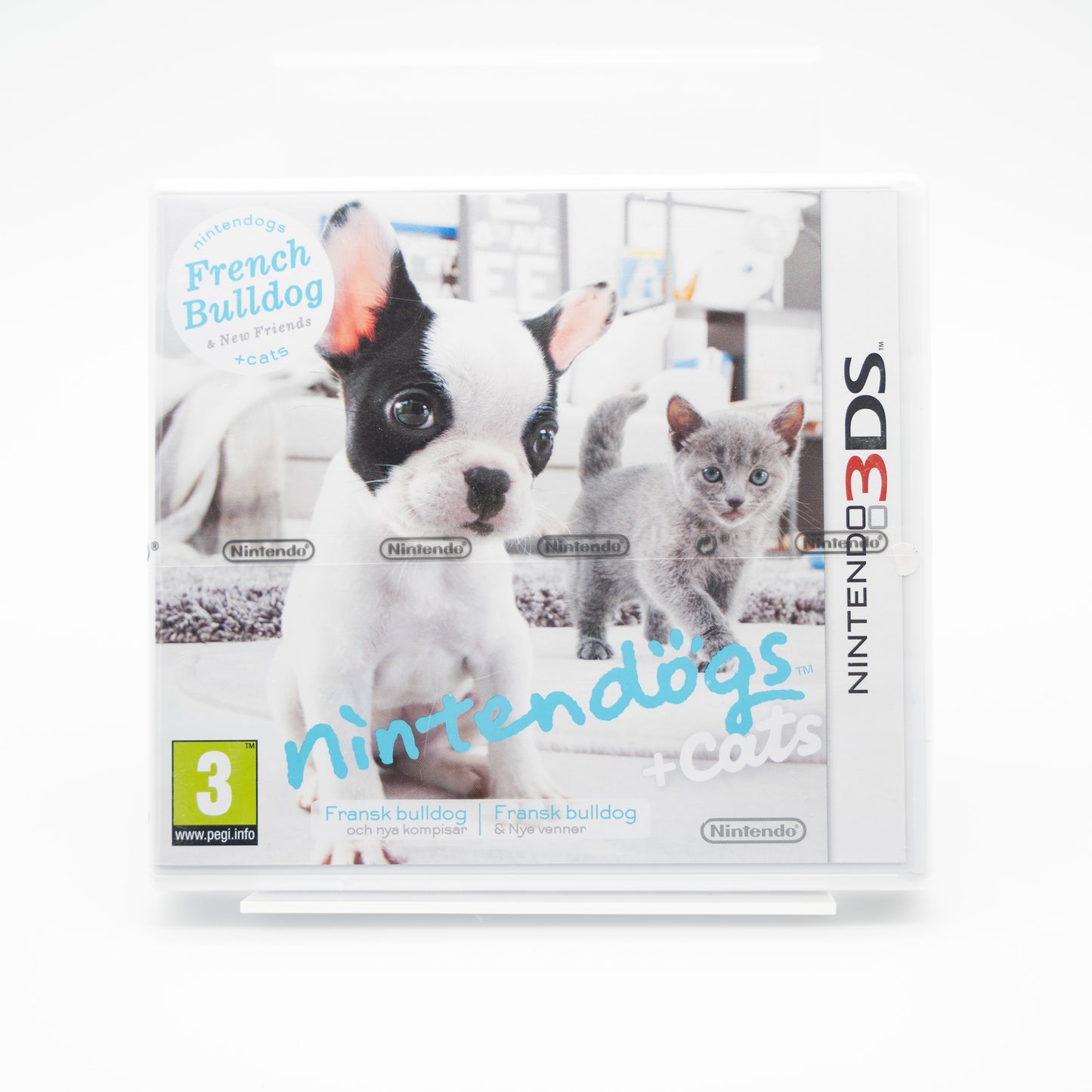 Nintendogs + Cats: French Bulldog & New Friends (forseglet) - Nintendo 3DS
