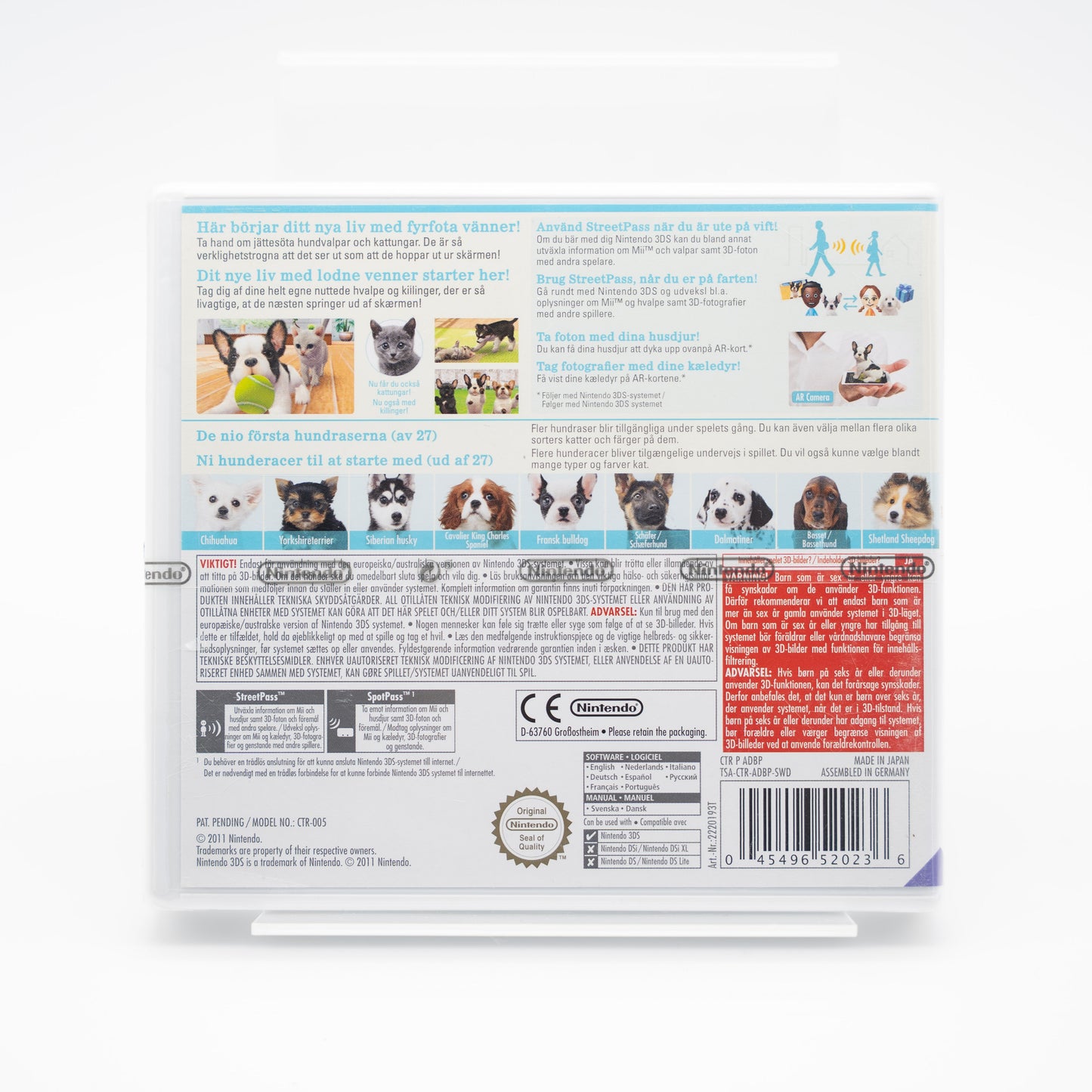 Nintendogs + Cats: French Bulldog & New Friends (forseglet) - Nintendo 3DS