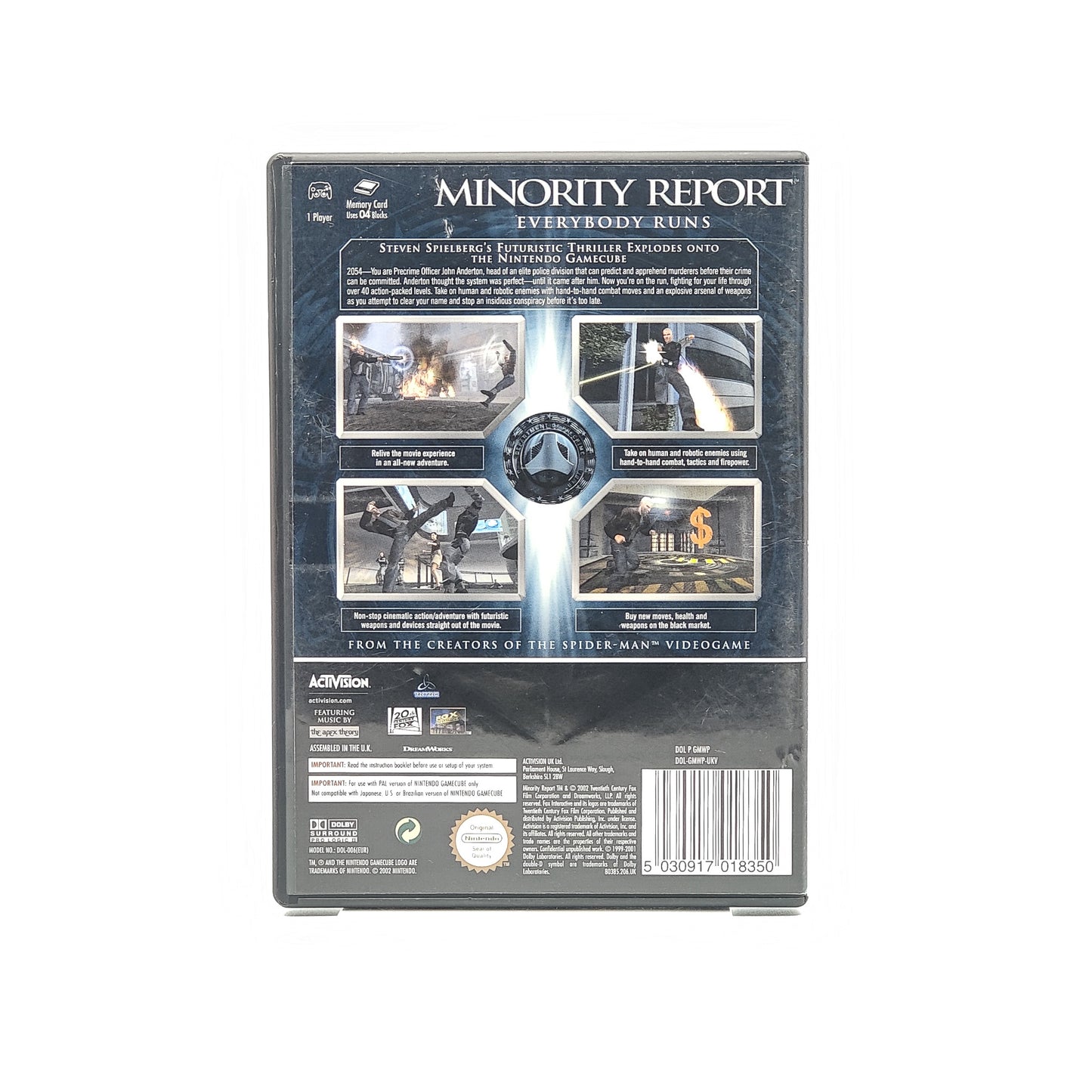 Minority Report Everybody Runs - Nintendo GameCube