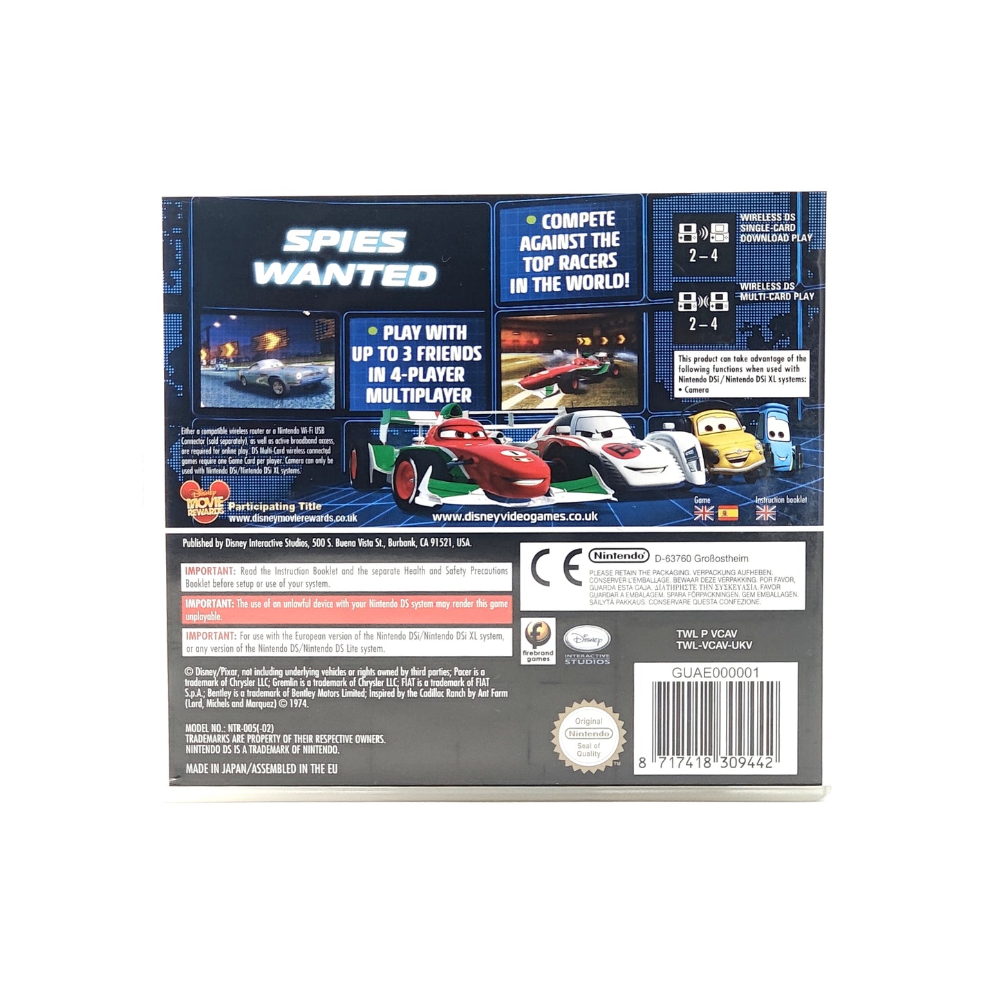 Disney Pixar Cars 2 - Nintendo DS
