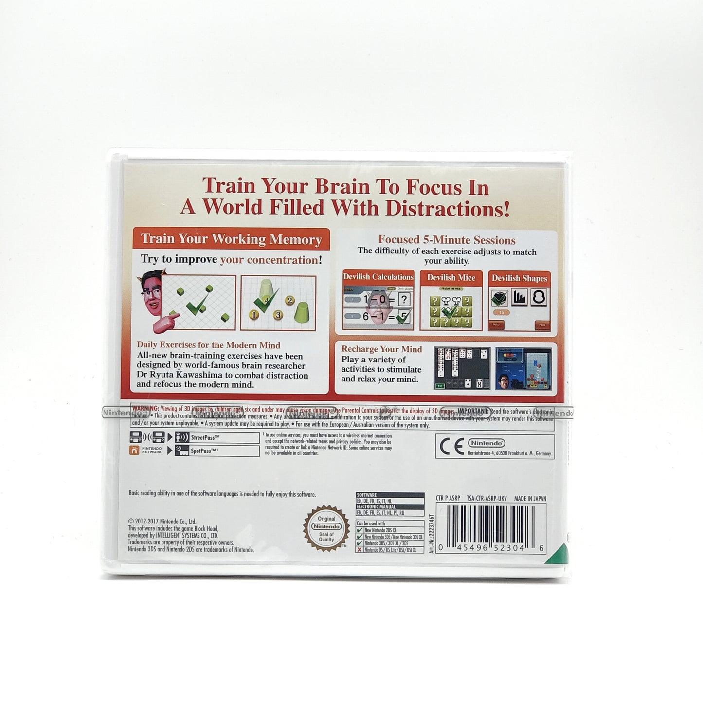Dr Kawashima's Devilish Brain Training (forseglet) - Nintendo 3DS