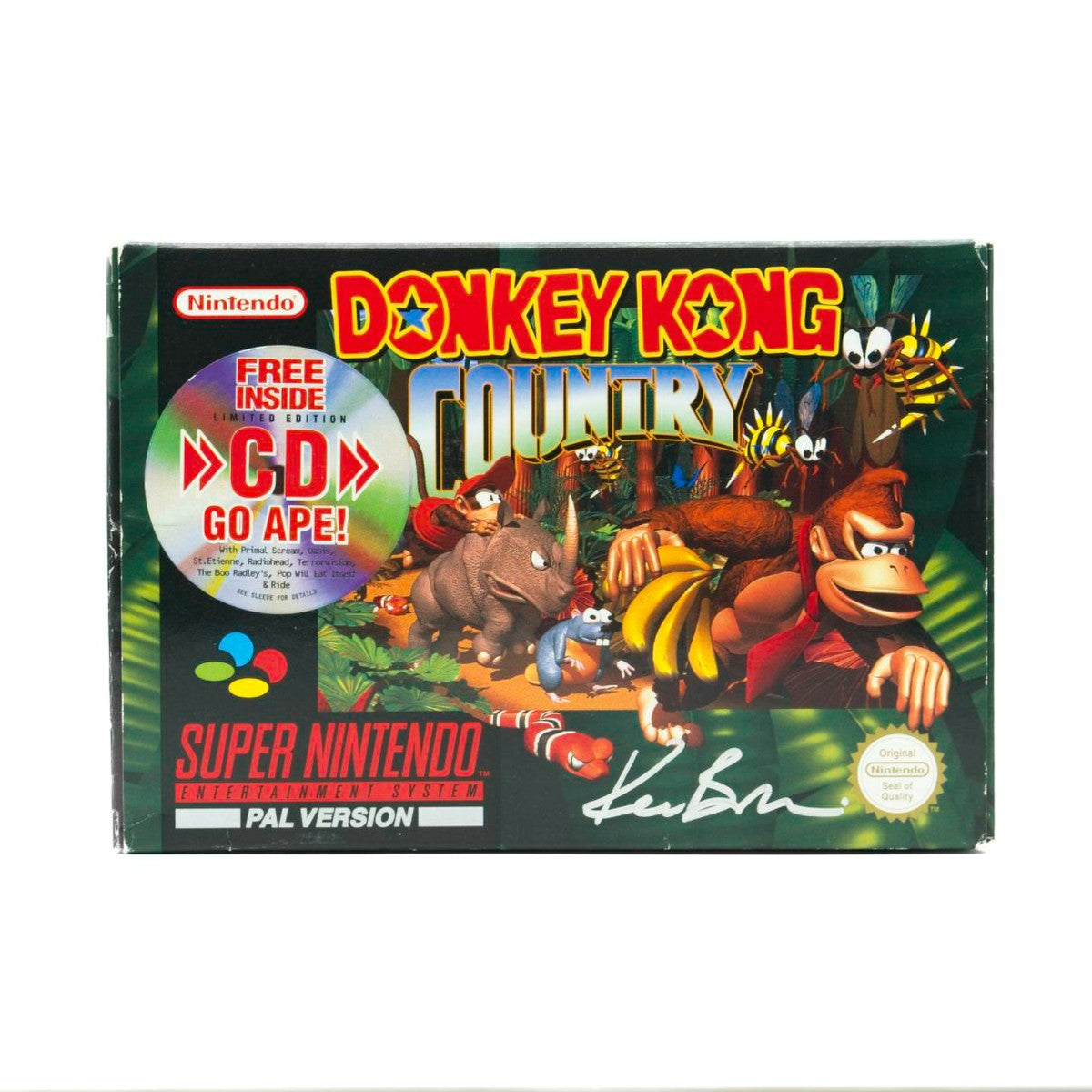 Donkey Kong Country (Signert av Kevin Bayliss) - Super Nintendo (SNES)