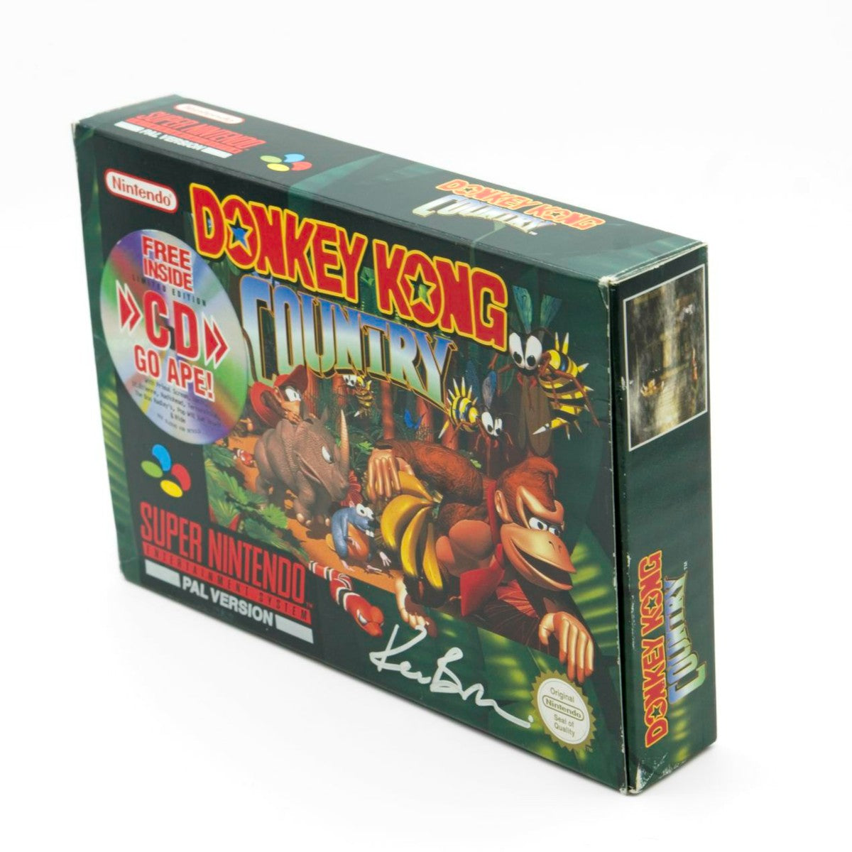 Donkey Kong Country (Signert av Kevin Bayliss) - Super Nintendo (SNES)