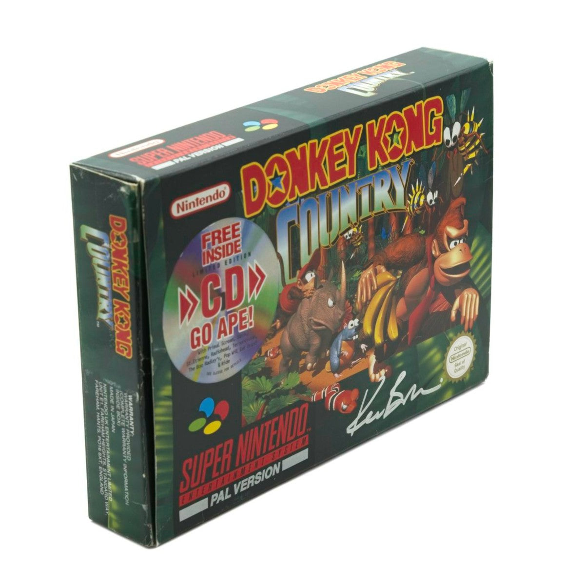 Donkey Kong Country (Signert av Kevin Bayliss) - Super Nintendo (SNES)