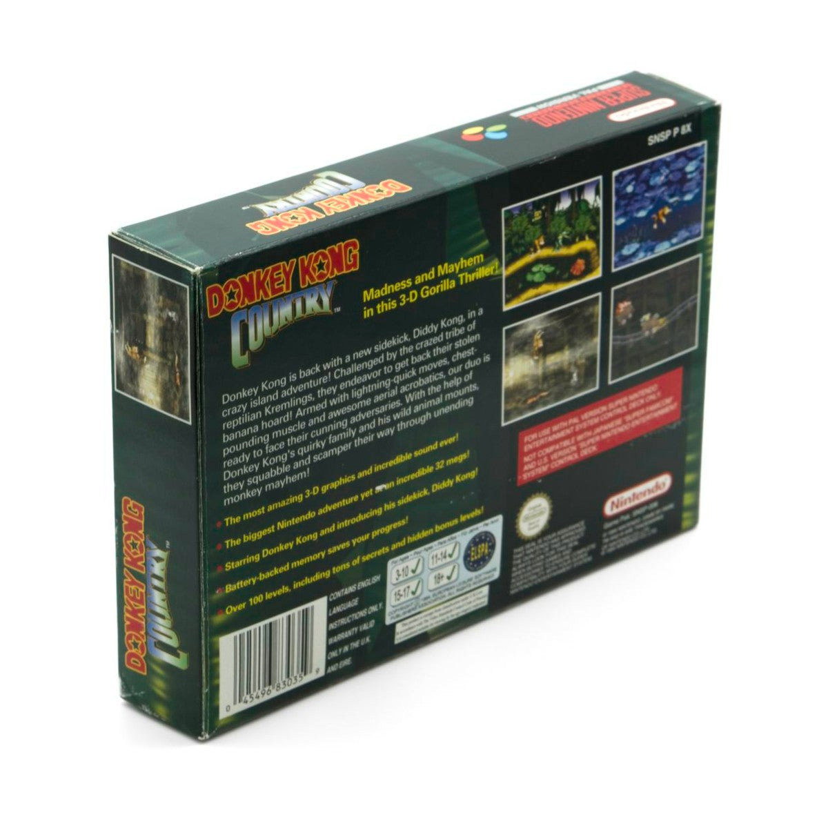 Donkey Kong Country (Signert av Kevin Bayliss) - Super Nintendo (SNES)