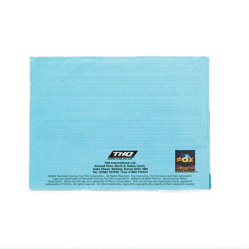 Manual: The Simpsons: Road Rage - Game Boy Advance