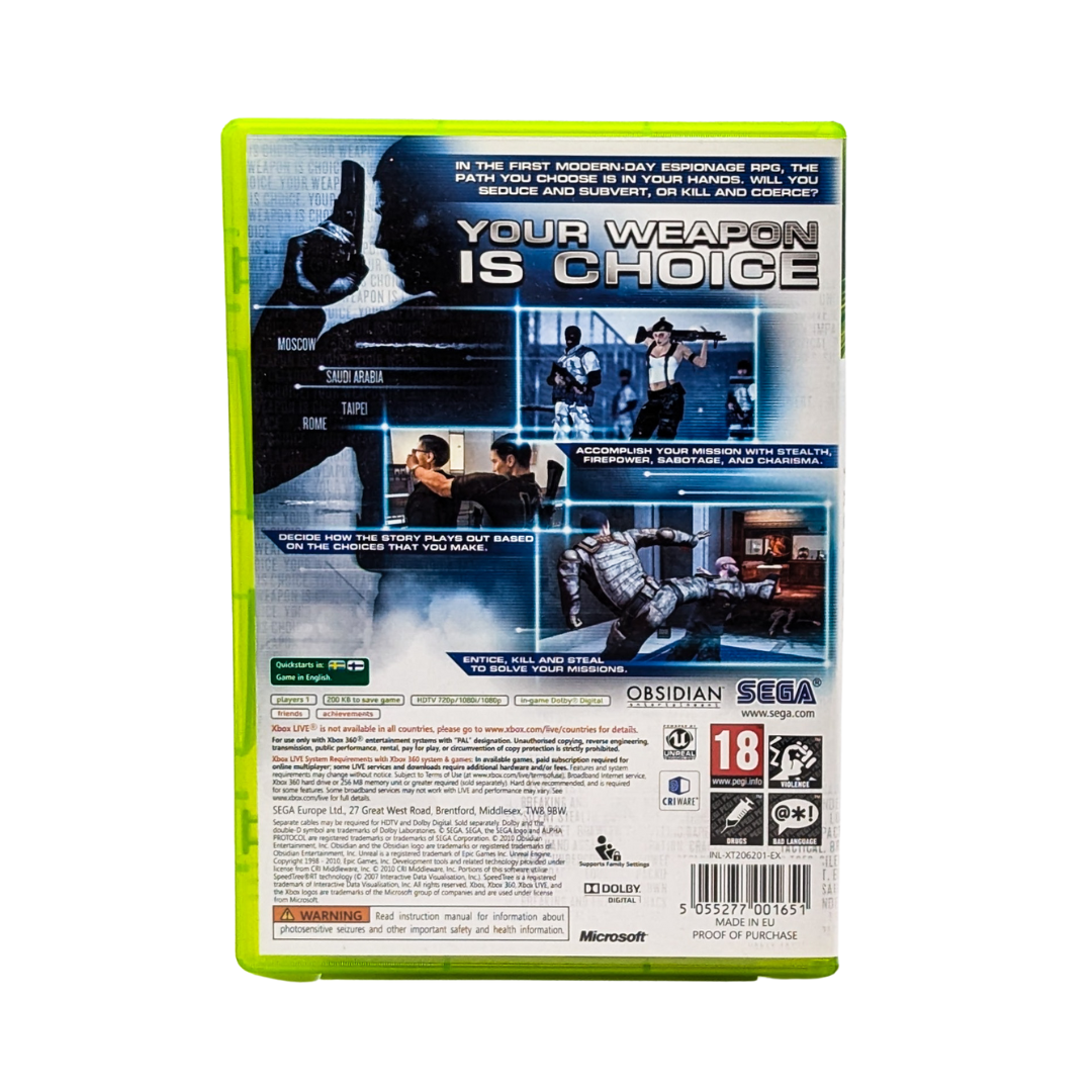 Alpha Protocol: The Espionage RPG - Xbox 360