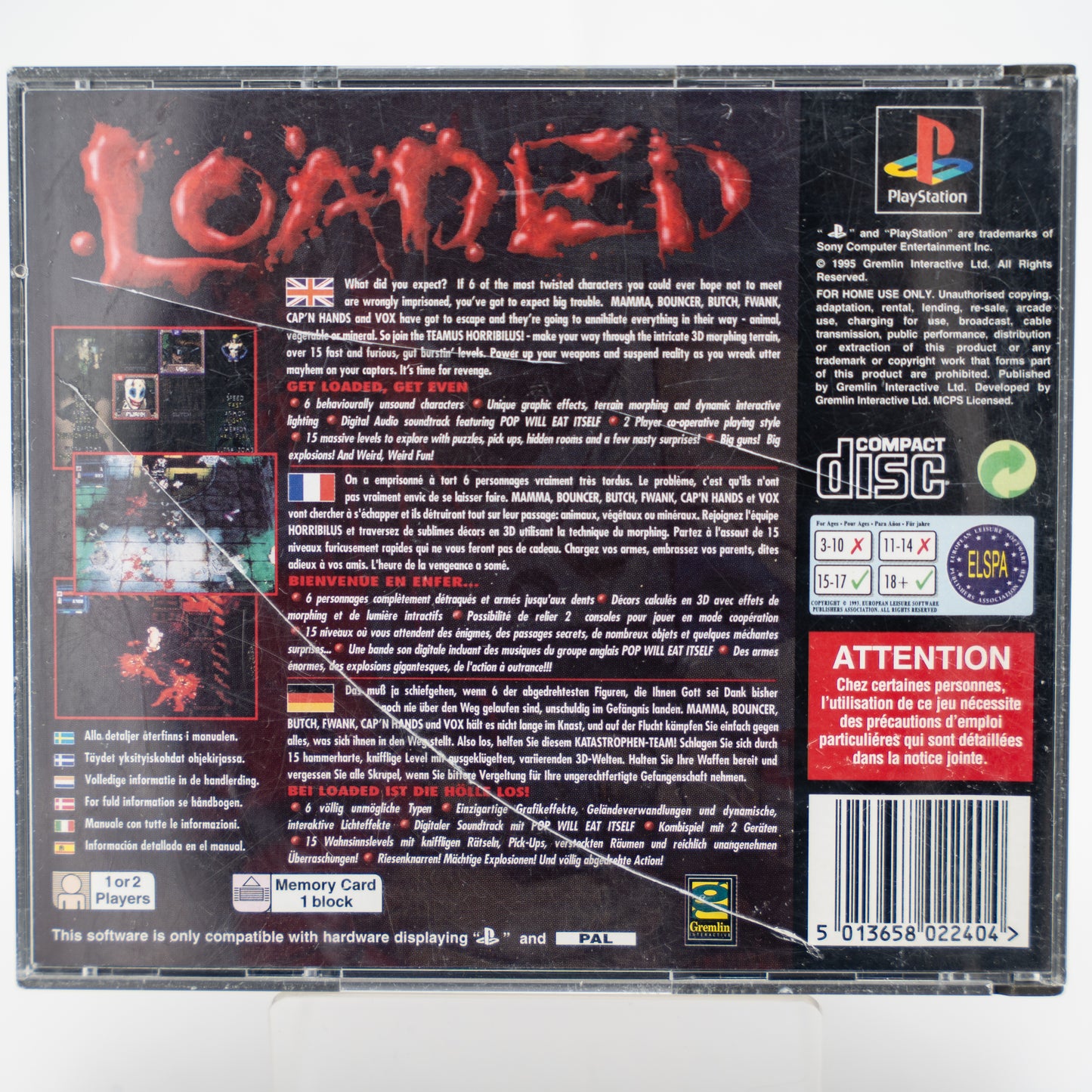 Loaded - PlayStation 1 (big box version)