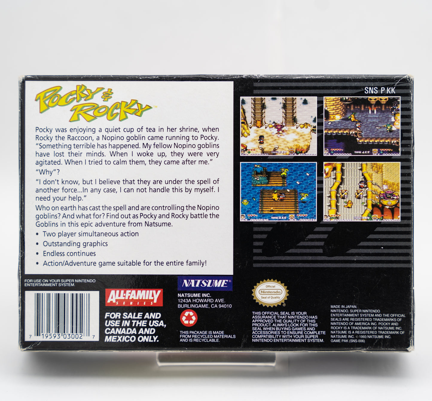 Pocky & Rocky - Super Nintendo (SNES) (NTSC)