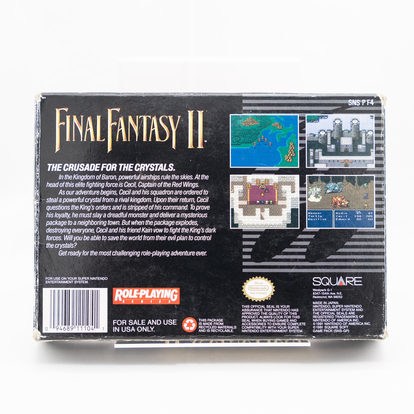 Final Fantasy II - Super Nintendo (SNES) (NTSC)