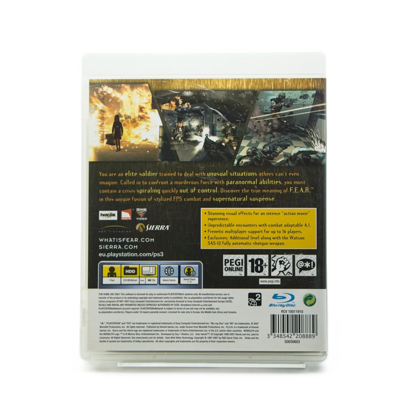 F.E.A.R. First Encounter Assault Recon - PlayStation 3